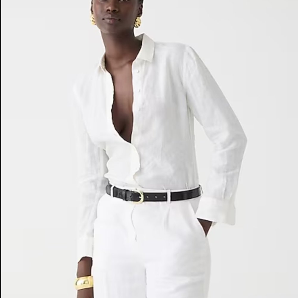 J.Crew white linen button down, Baird McNutt